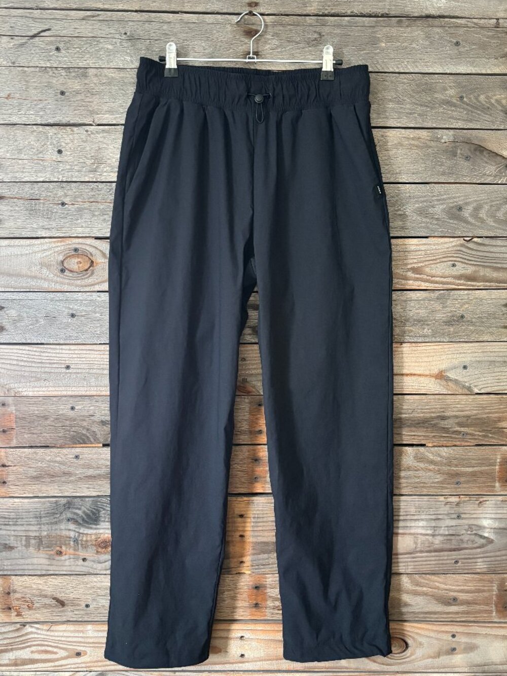 Mondetta Recycled Nylon Black Active Pants with Drawstring Ankle - Size M